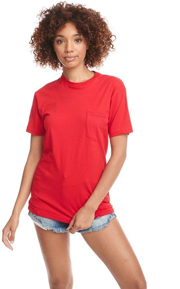 Next Level Unisex Pocket Crew Short Sleeve T-Shirt